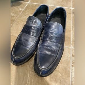 Lavorazione Italian Blue Leather Loafers